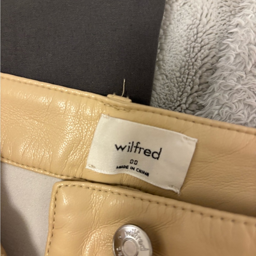Tan Leather Pants - Picture 2 of 2